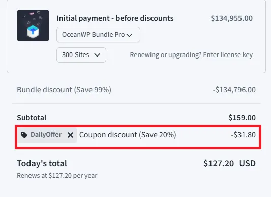 Oceanwp latest coupon code